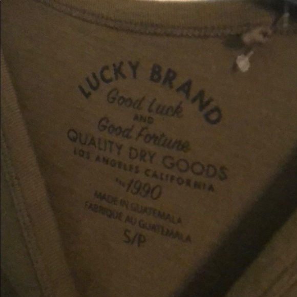 Lucky Brand Single Stitch Olive Green T-shirt - Picture 2 of 7